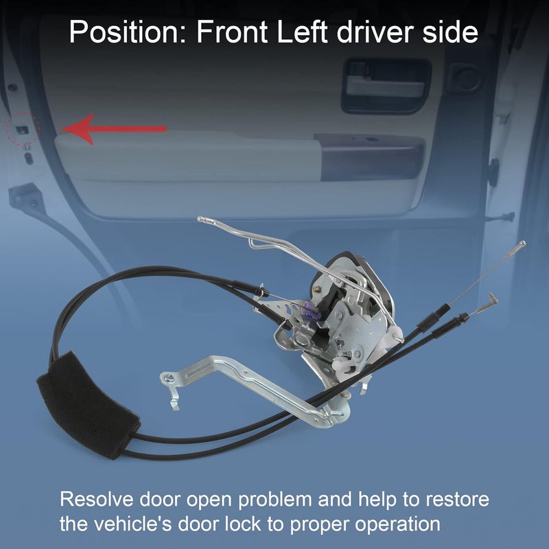 DICMIC Front Left Driver Door Lock Latch Actuator Compatible with 2001-2007 Toyota Sequoia 2005-2006 Toyota Tundra Double Cab Replace# 69304-0C010 - Image 3